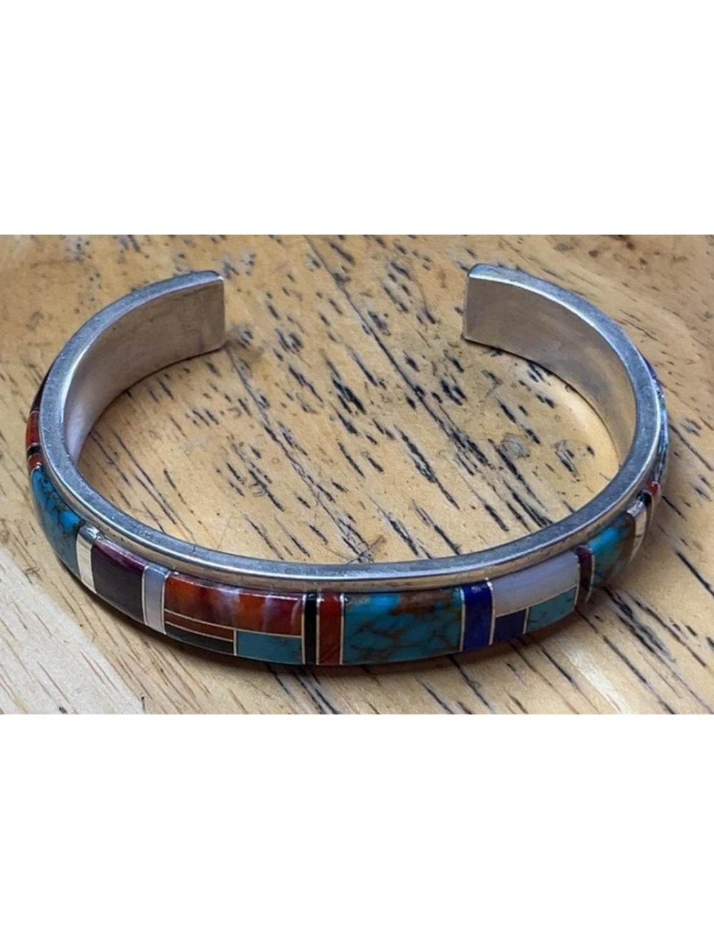 Navajo jewelry handmade sterling silver turquoise multi braceletcuff Ella Cowboy